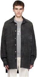 MM6 Maison Margiela Black Patch Pocket Denim Shirt