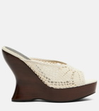 Magda Butrym 115mm crochet wedge mules