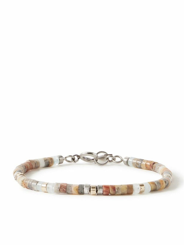 Photo: Marant - Perfectly Man Silver- and Gold-Tone Beaded Bracelet - Neutrals