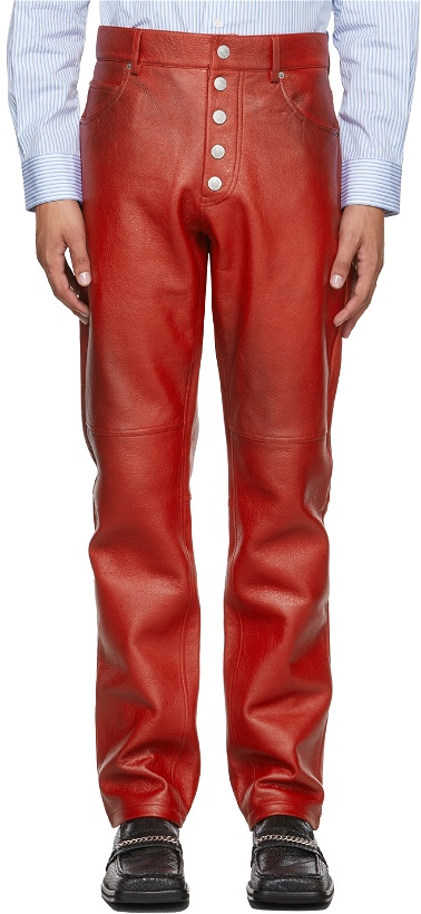 Photo: Martine Rose Red Leather Pants