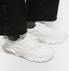 Valentino - Valentino Garavani Bounce Leather and Mesh Sneakers - Men - White