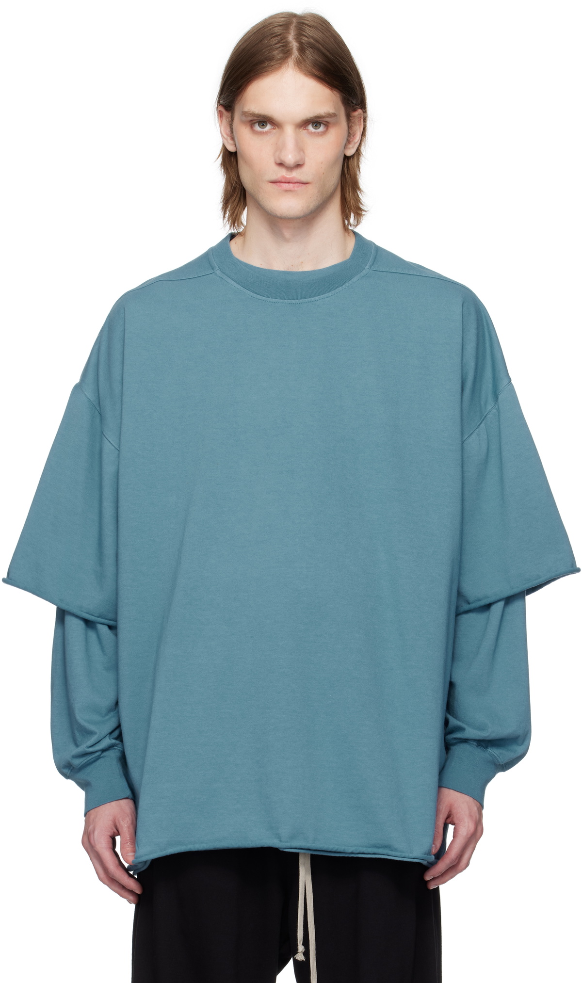 Rick Owens DRKSHDW Blue Hollywood Tommy Hustler T-shirt Rick Owens