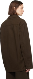 LEMAIRE Brown Workwear Denim Blazer