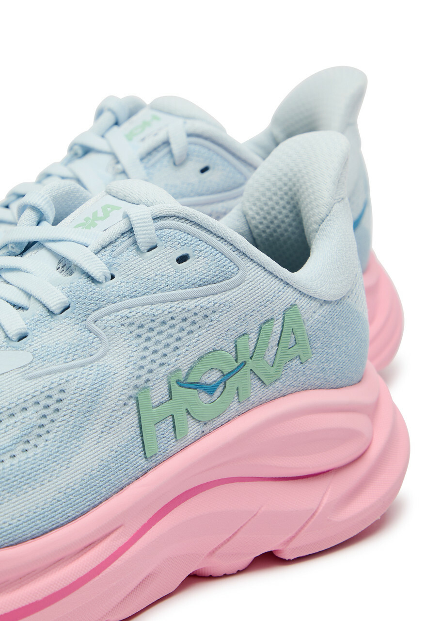 Hoka Clifton 10 Mesh-knit Sneakers Blue