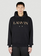 Lanvin - Fleece Logo Hooded Sweatshirt in Black