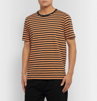 Albam - Striped Cotton-Jersey T-Shirt - Orange