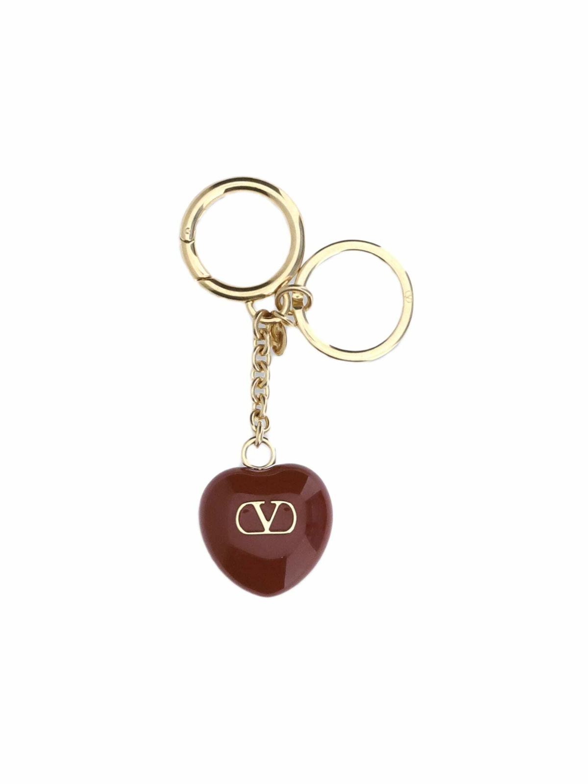 【VALENTINO】 VLogo Signature Eiffel Tower keyring VLogo Signature Eiffel Tower keyring in gold - Valentino