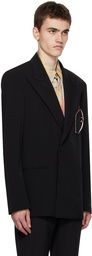 Acne Studios Black Double-Breasted Blazer