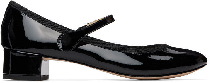 Photo: Repetto Black Rose Mary Jane Heels