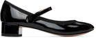 Repetto Black Rose Mary Jane Heels