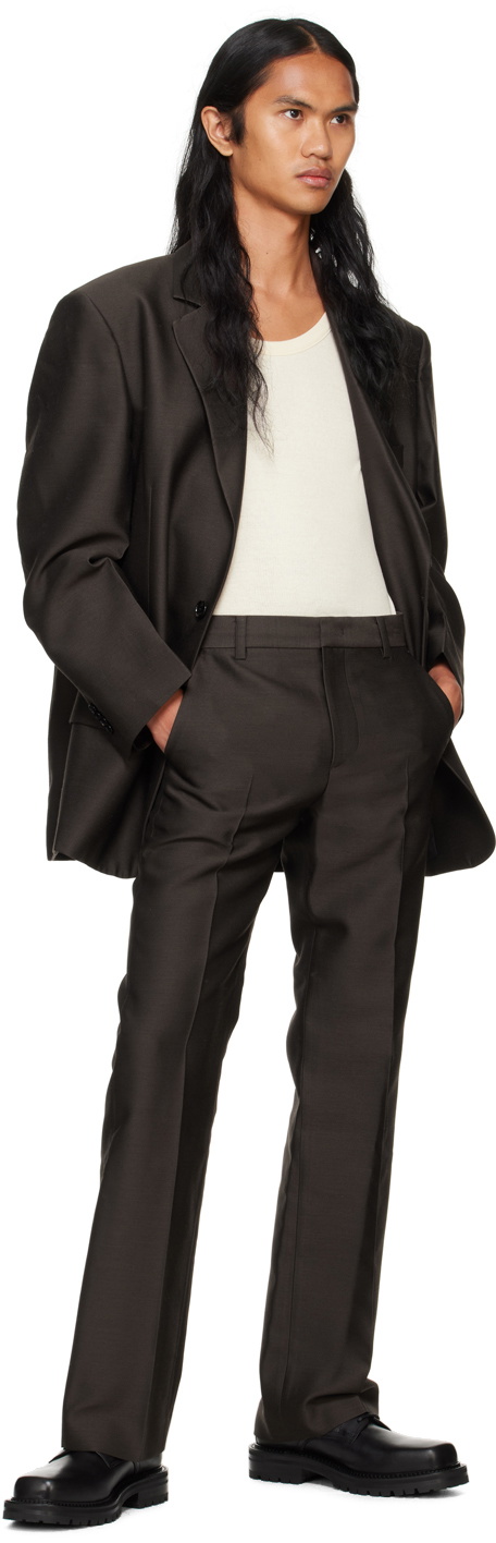 System Brown Wool Single Set-Up Blazer
