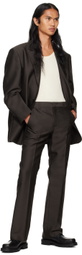 System Brown Wool Single Set-Up Blazer