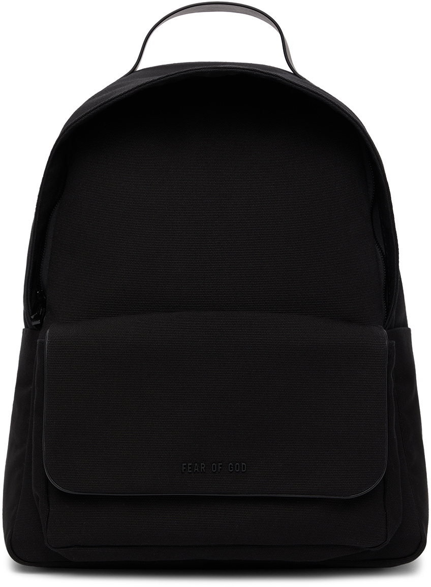 Fear of God Black Nylon Canvas Backpack