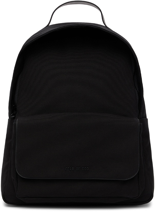 Photo: Fear of God Black Nylon Canvas Backpack
