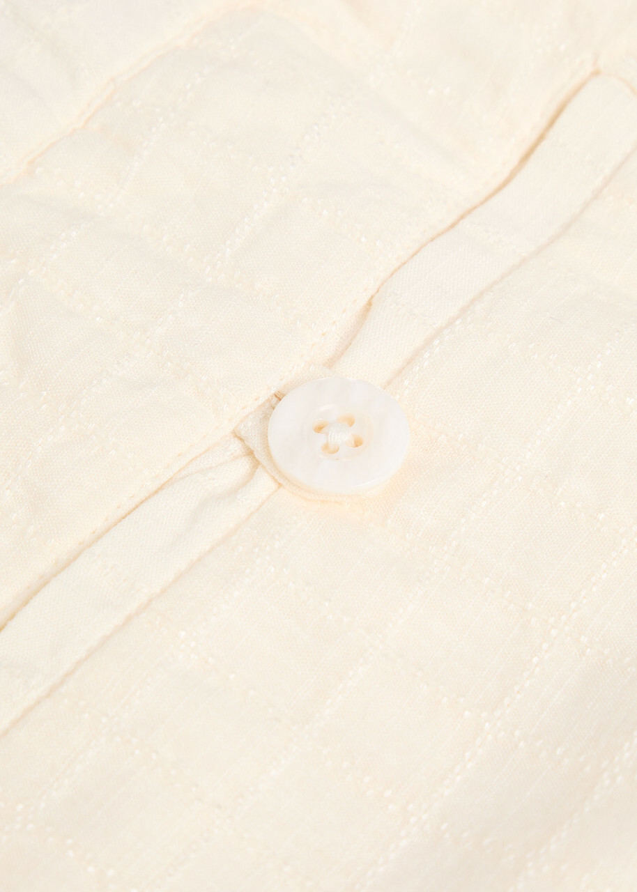 Smr Days Escubelle Embroidered Cotton-blend Shorts Ecru