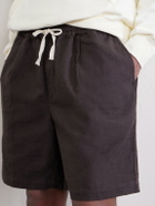 3sixteen - Straight-Leg Linen Drawstring Shorts - Brown