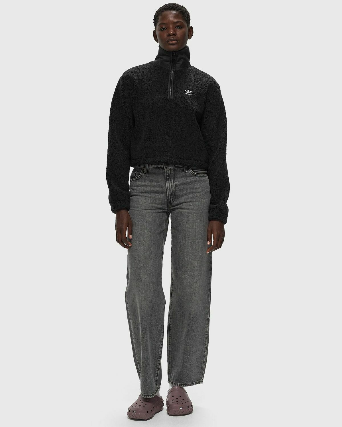 Adidas Teddy Hzip Black Half Zips adidas