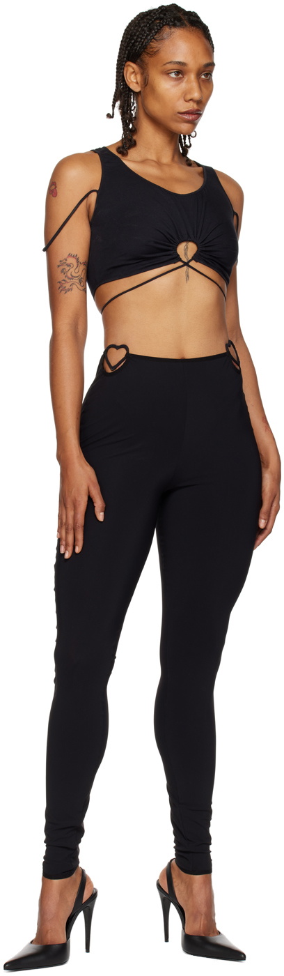 Nensi Dojaka Black Gathered Tank Top