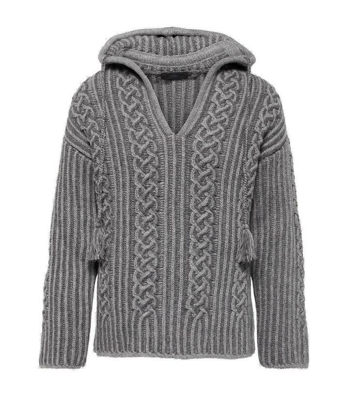 Photo: Alanui Cable-knit virgin wool hoodie