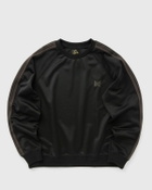 Needles Track Crew Neck Shirt   Poly Smooth Black Sweatshirts