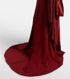Alex Perry Draped silk corset gown