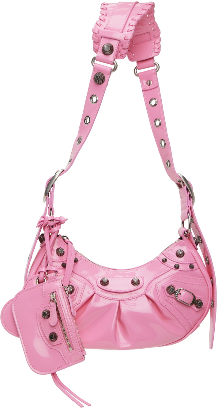 トートバッグ BALENCIAGA Pink terry fabric Le Cagole XS shoulder bag Medium-6713091VG9Y6904_F.jpg?v=6