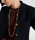 Saint Laurent Cassandre embellished chain necklace