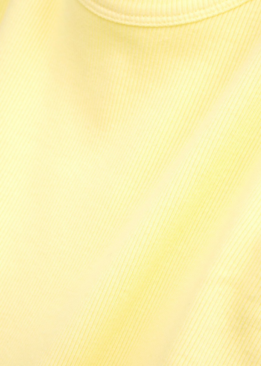 Colorful Standard Ribbed Stretch-cotton Tank Yellow