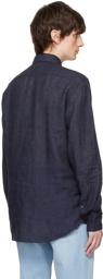 ZEGNA Navy Button Shirt