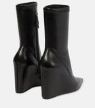Amina Muaddi - Danielle sock-fit leather ankle boots