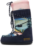Guest in Residence Navy & Pink Moon Boot Edition Icon Postcard Boots