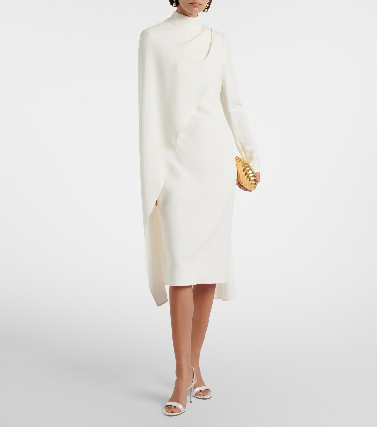 Elie Saab Caped cady cocktail dress