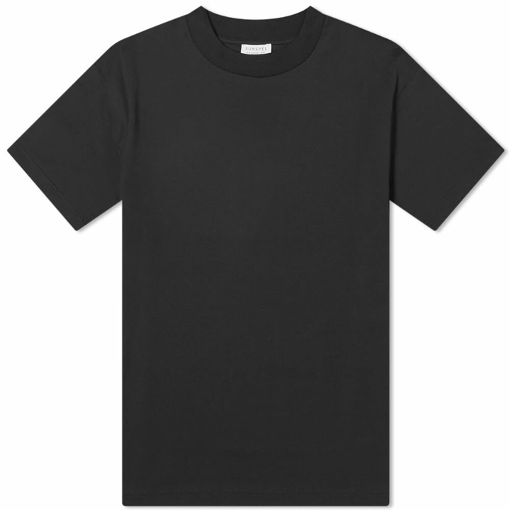 Photo: Sunspel Men's Mock Neck T-Shirt in Black