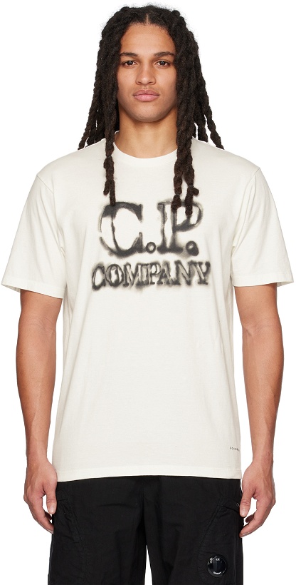 Photo: C.P. Company White Blurry T-Shirt