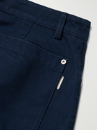 Folk - Tapered Cotton-Canvas Trousers - Blue