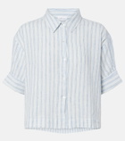Velvet Greya striped cotton and linen shirt