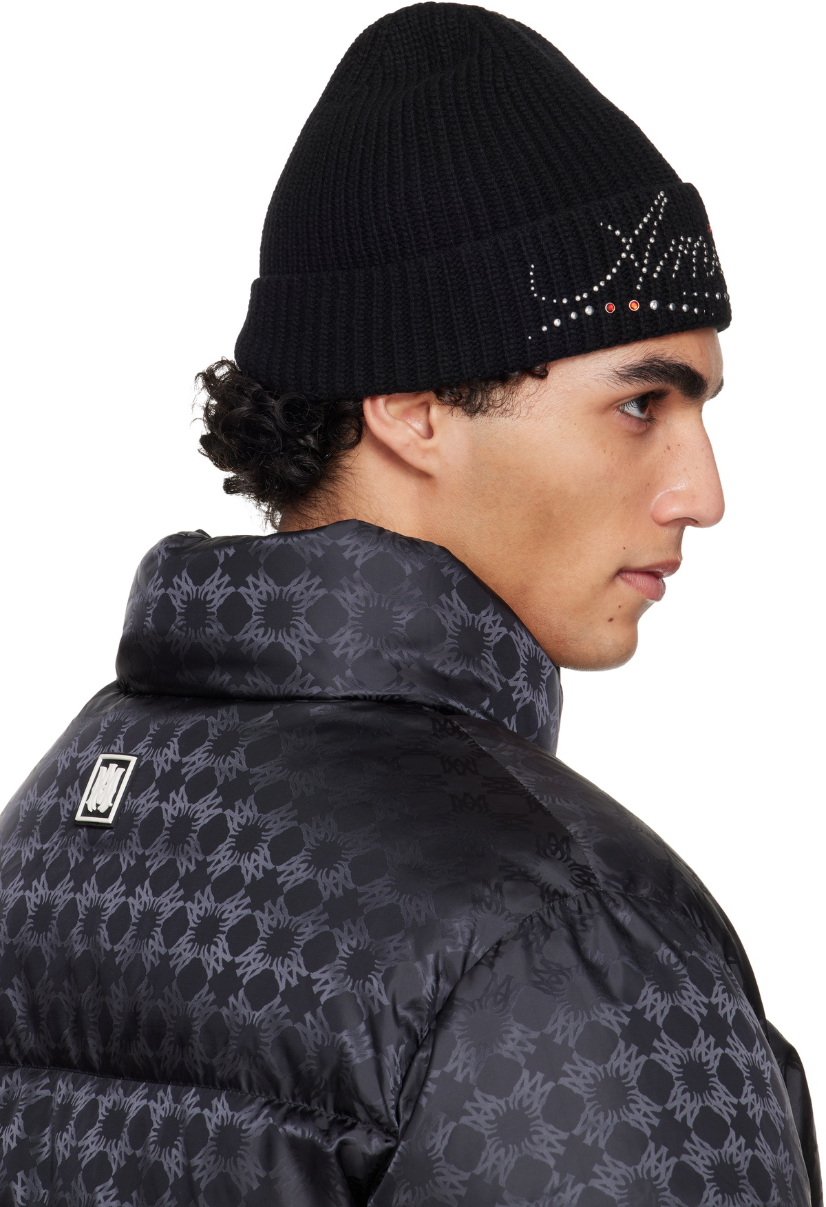 AMIRI Black 'AMIRI' Stud Beanie