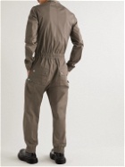 Rick Owens - Bauhaus Larry Tapered Organic Cotton-Blend Poplin Jumpsuit - Gray