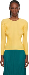 PLEATS PLEASE ISSEY MIYAKE Yellow Rib Pleats January T-shirt
