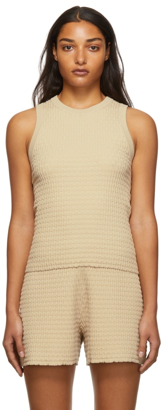 Photo: House of Dagmar Beige Knitted Renna Tank Top