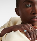 Yvonne Léon Crabe Coquillage 9kt gold ring with gemstones