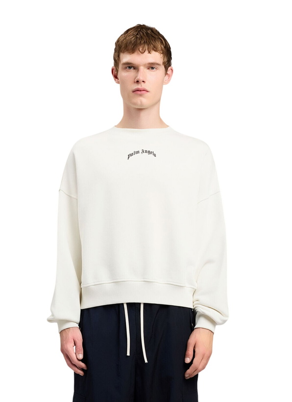 Photo: Palm Angels Back Curved Logo Loose Sweatshirt