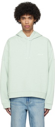 Solid Homme Green Drawstring Hoodie