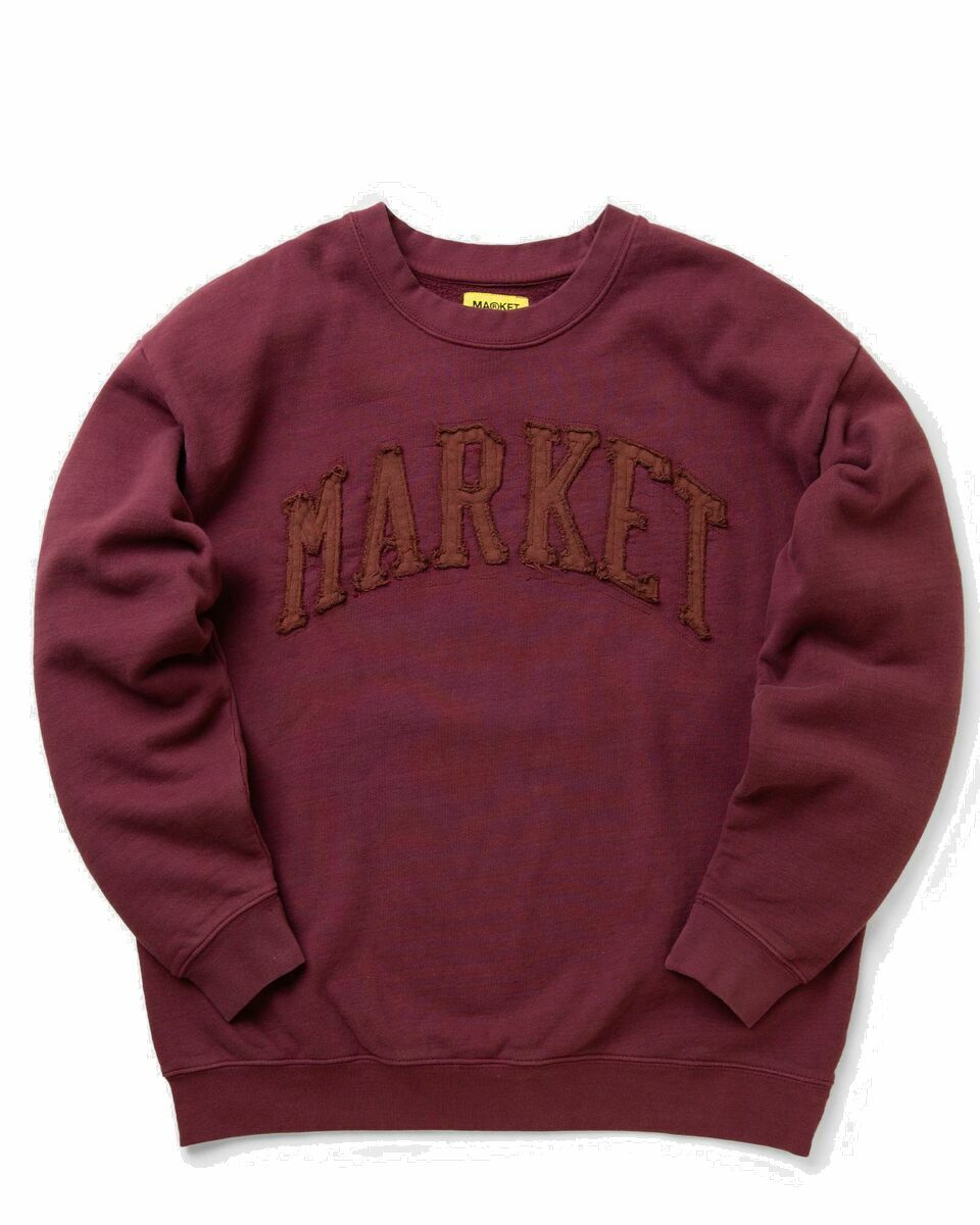 Photo: Market Market Vintage Wash Crewneck Red - Mens - Sweatshirts