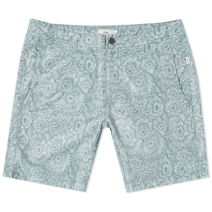 Photo: Onia Calder 7.5" Coral Reef Swim Short Green