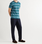 PAUL SMITH - Striped Stretch Cotton-Blend Pyjama T-Shirt - Blue