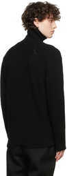 System Black Rib Turtleneck Sweater