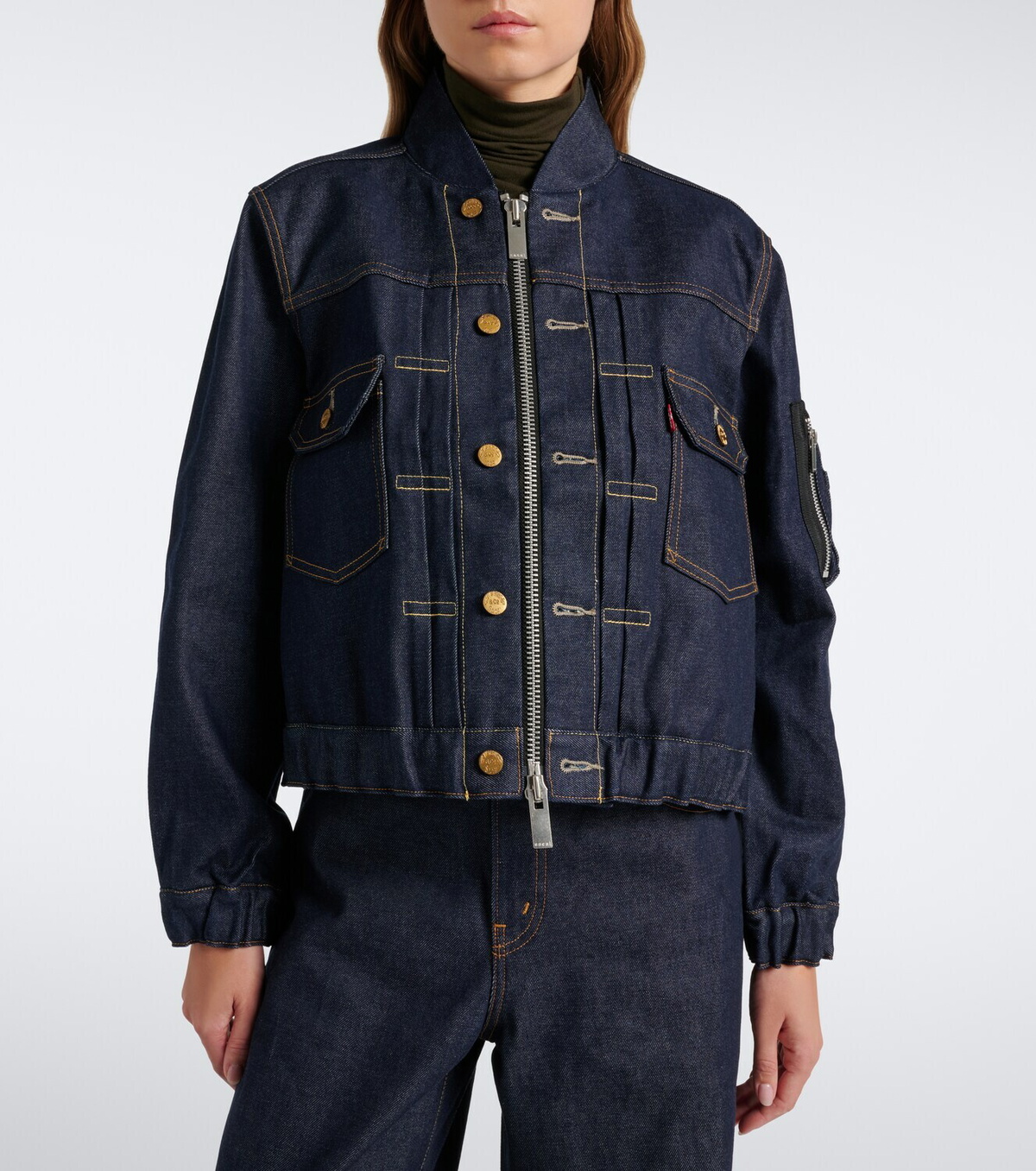 Sacai Denim bomber jacket
