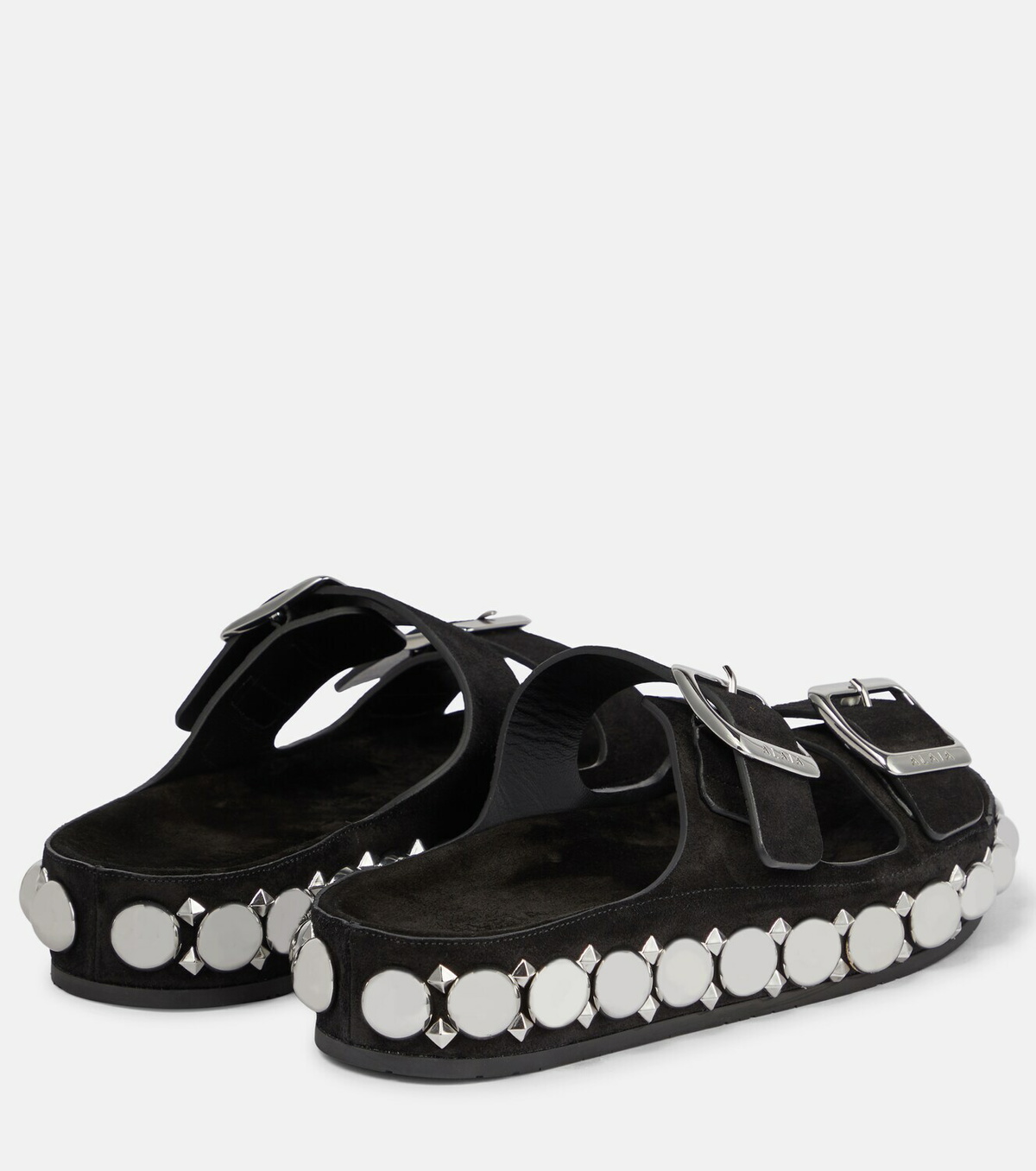 Alaïa Bombe embellished suede slides
