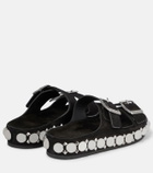 Alaïa Bombe embellished suede slides